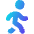 Figure Walking Icon from Flex Gradient Set