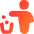 Garbage Throw Icon from Flex Gradient Set
