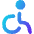 Wheelchair 1 Icon from Flex Gradient Set