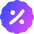 Discount Percent Badge Icon from Flex Gradient Set