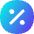 Discount Percent Circle Icon from Flex Gradient Set