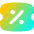 Discount Percent Coupon Icon from Flex Gradient Set