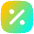 Discount Percent Square Icon from Flex Gradient Set