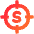 Target Dollar Icon from Flex Gradient Set