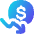 Dollar Decrease Icon from Flex Gradient Set