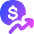 Dollar Increase Icon from Flex Gradient Set