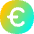 Euro Circle Icon from Flex Gradient Set