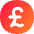 Pound Circle Icon from Flex Gradient Set