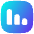 Graph Bar Decrease Square Icon from Flex Gradient Set