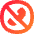 Phone Circle Off Icon from Flex Gradient Set