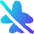 Airplane Disabled Icon from Flex Gradient Set