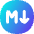 Markdown Circle Programming Icon from Flex Gradient Set