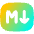 Markdown Rectangle Programming Icon from Flex Gradient Set