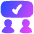 Group Meeting Approval Icon from Flex Gradient Set
