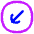 Line Arrow Diagonal Bottom Left Circle Icon from Flex Neon Set