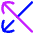 Line Arrow Crossover Left Icon from Flex Neon Set