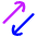 Line Arrow Transfer Diagonal 3 Icon from Flex Neon Set