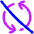Line Arrow Synchronize Disable Icon from Flex Neon Set