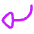 Triangle Arrow Curve Down Left Icon from Flex Neon Set