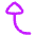 Triangle Arrow Curve Left Up Icon from Flex Neon Set