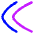 Double Tailless Line Arrow Left Icon from Flex Neon Set