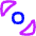 Tailless Triangle Arrow Diagonal Scroll 2 Icon from Flex Neon Set
