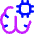 Artificial Intelligence Brain Chip Icon from Flex Neon Set