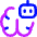Artificial Intelligence Robot Icon from Flex Neon Set