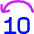 Button Jump Backward 10 Icon from Flex Neon Set