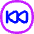 Button Rewind Circle 2 Icon from Flex Neon Set