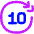 Button Skip Forward 10 Icon from Flex Neon Set