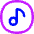 Music Note Circle Icon from Flex Neon Set