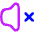 Volume Mute Icon from Flex Neon Set