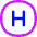 Hospital Sign Circle Icon from Flex Neon Set