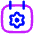 Calendar Setting Gear Icon from Flex Neon Set