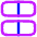 Dashboard Horizontal Rectangle Half Icon from Flex Neon Set