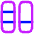 Dashboard Vertical Rectangle Split 6 Icon from Flex Neon Set