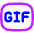 Gif Format Icon from Flex Neon Set