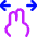Two Finger Drag Hotizontal Icon from Flex Neon Set