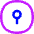 Keyhole Lock Circle Icon from Flex Neon Set