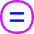 Equal Sign Circle Icon from Flex Neon Set