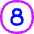 Number Eight Circle Icon from Flex Neon Set