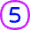 Number Five Circle Icon from Flex Neon Set