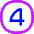 Number Four Circle Icon from Flex Neon Set