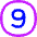 Number Nine Circle Icon from Flex Neon Set