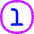 Number One Circle Icon from Flex Neon Set