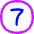 Number Seven Circle Icon from Flex Neon Set