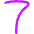 Number Seven Icon from Flex Neon Set
