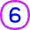 Number Six Circle Icon from Flex Neon Set