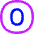 Number Zero Circle Icon from Flex Neon Set